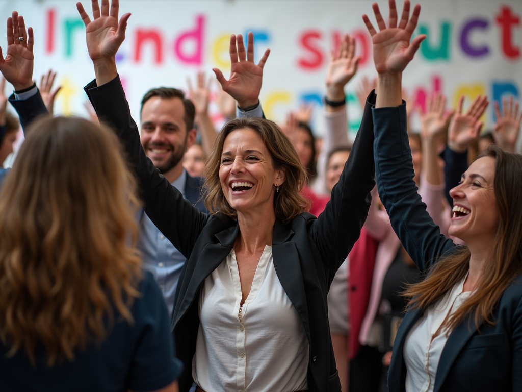 Advocates celebrating campaign success