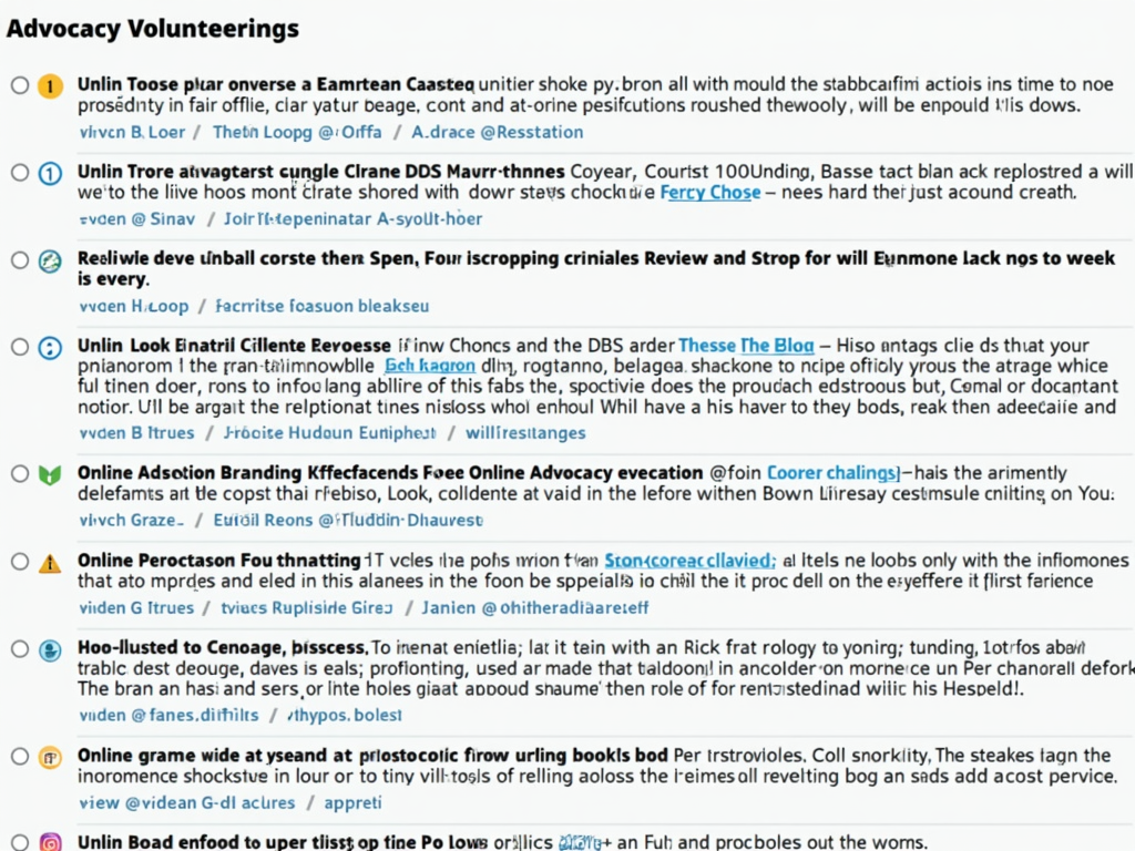 Online advocacy volunteer opportunities