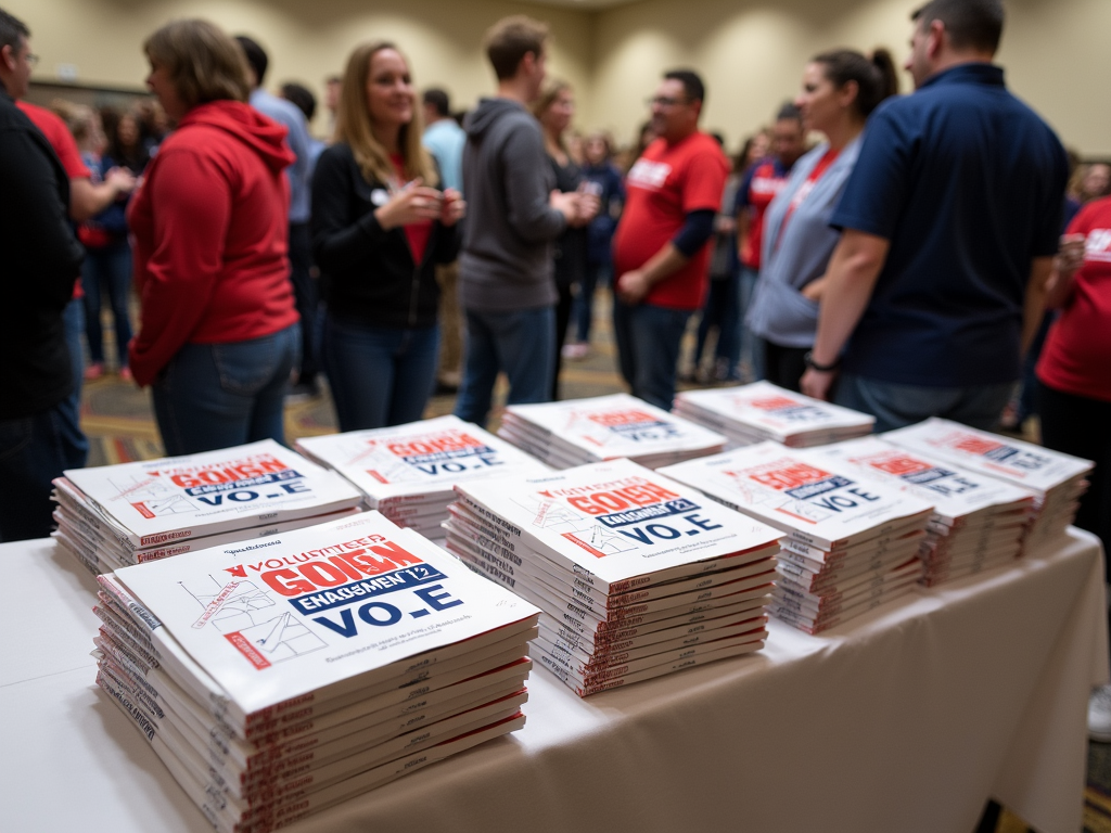 Volunteer Engagement 2.0 books at rally