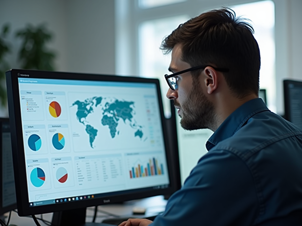 Researcher analyzing data for advocacy