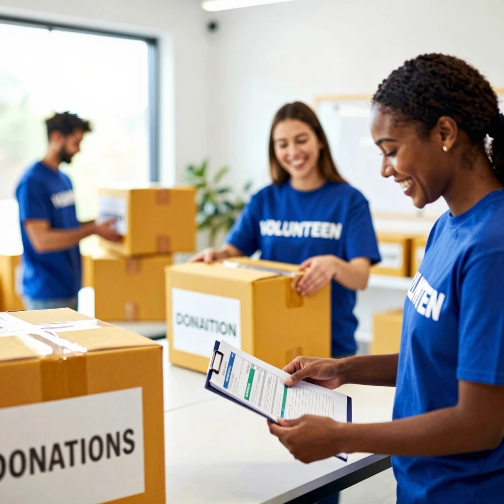 Volunteers managing nonprofit finances