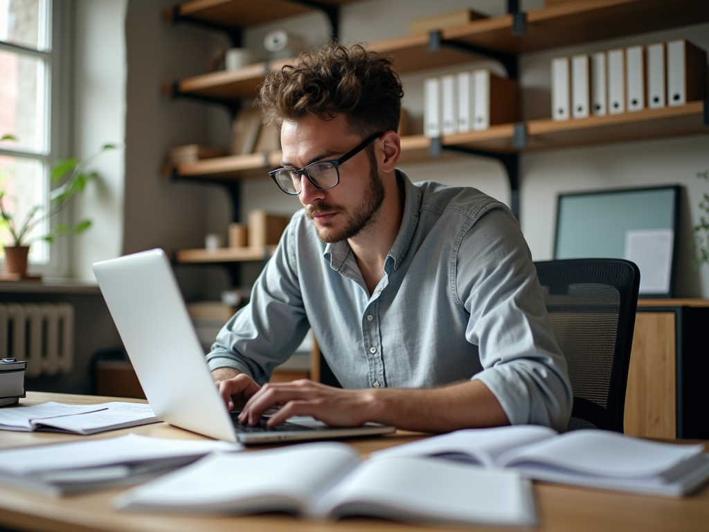 Volunteer researching