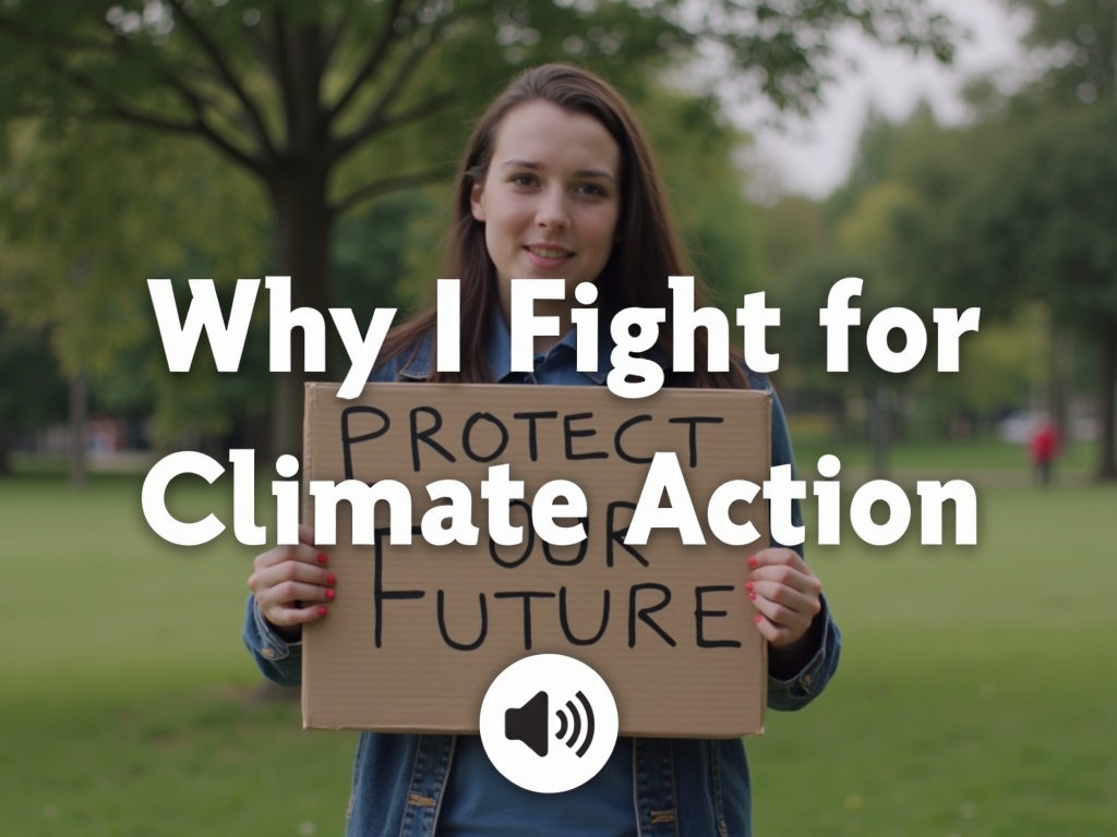 Thumbnail of a climate advocacy TikTok video.