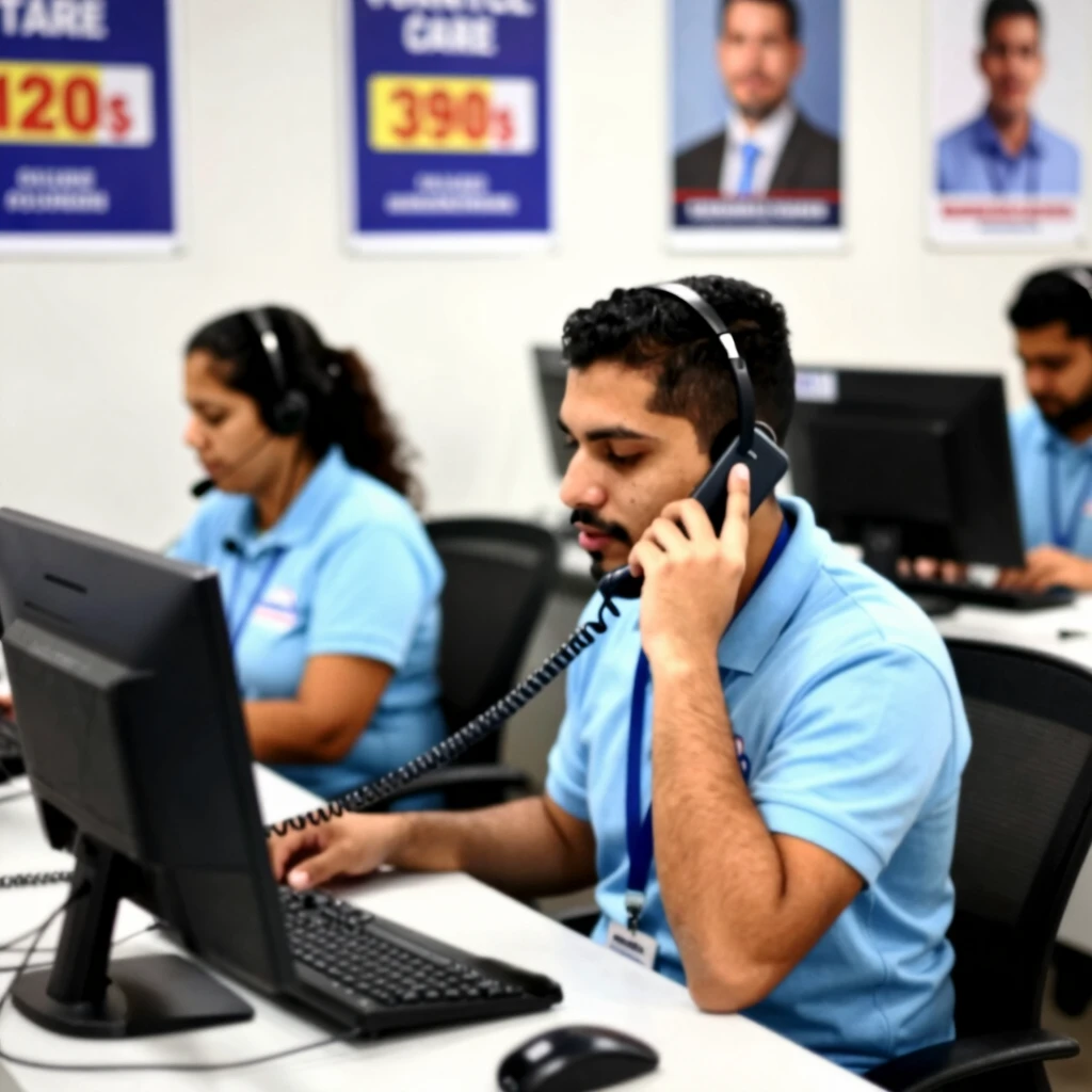 Volunteer engaging in phone banking for political advocacy